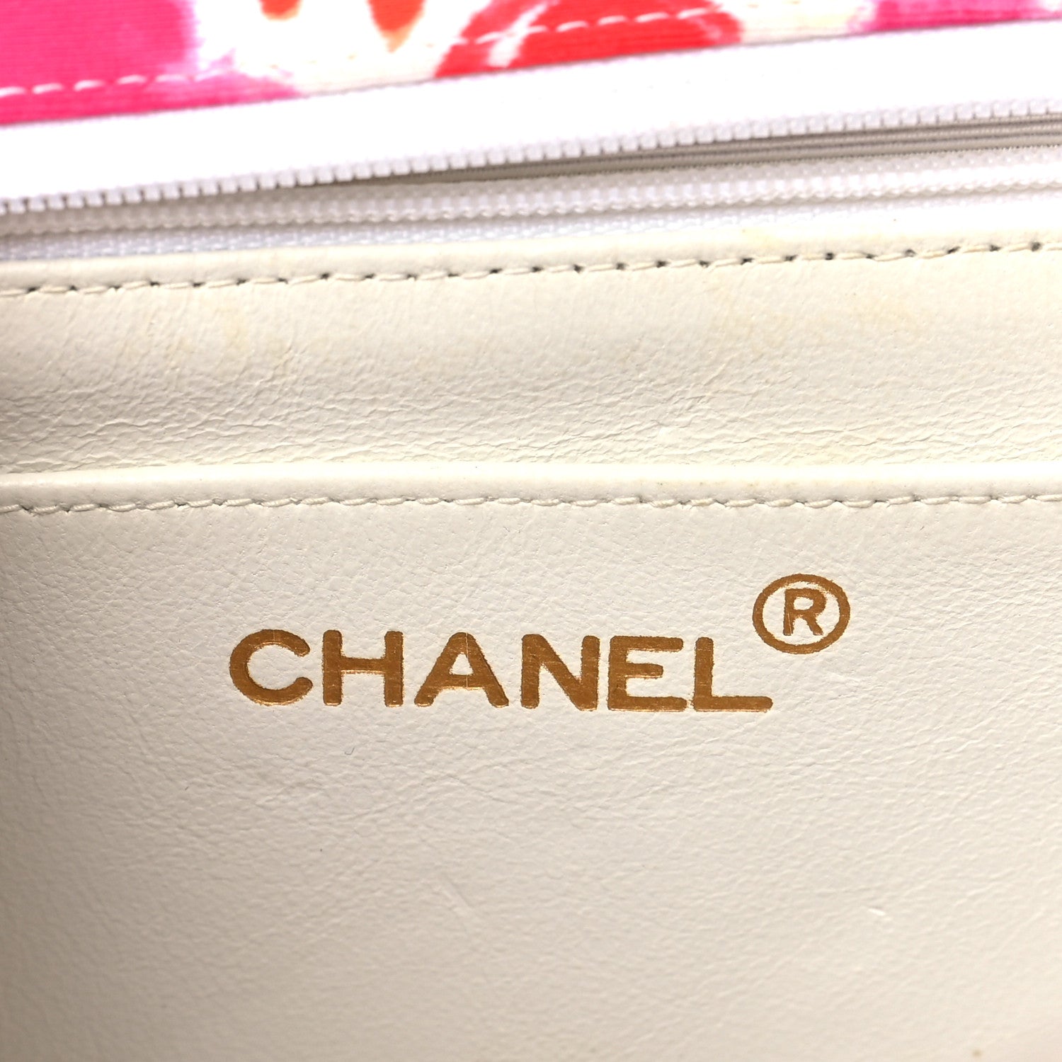 Chanel Jersey Quilted Splatter Paint Medium Single Flap Red Pink 6 of 10