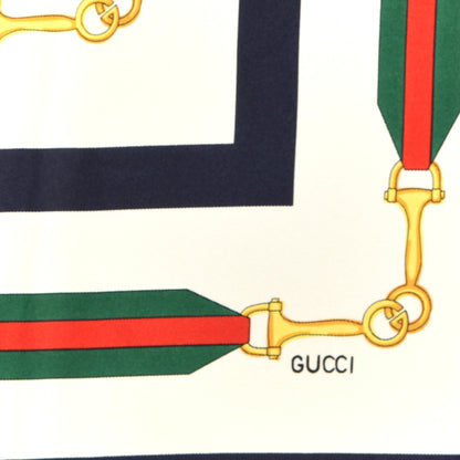Gucci Silk Interlocking G Horsebit Scarf Ivory 2 of 4