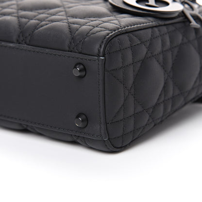 Christian Dior Ultra Matte Calfskin Cannage Mini Lady Dior Black 9 of 11