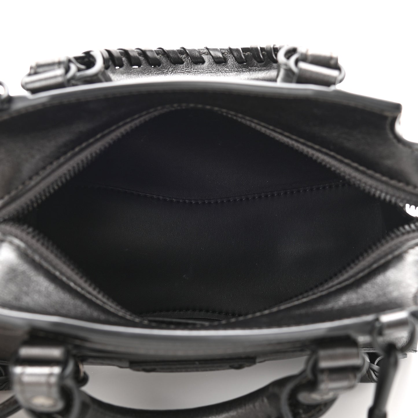 Smooth Calfskin Neo Classic Black Hardware Mini City Gunmetal