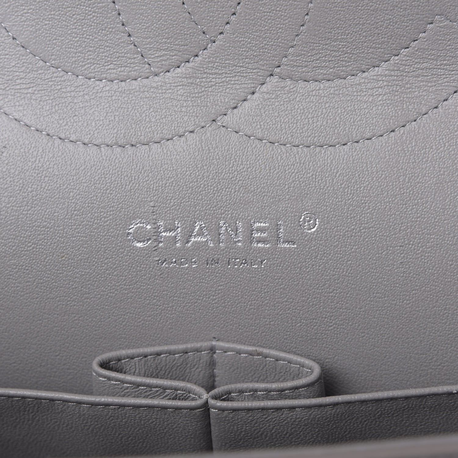 Chanel Lambskin Quilted Jumbo Double Flap Grey 8 of 13