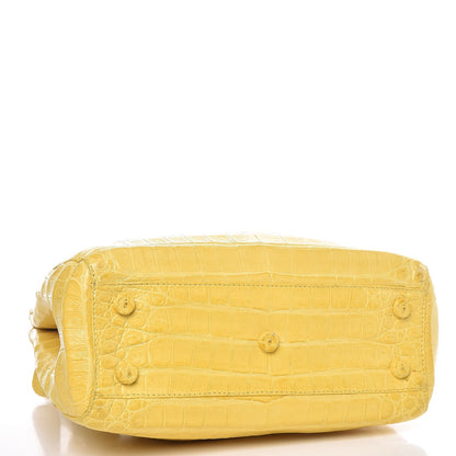 Nancy Gonzalez Crocodile Mini Double Zip Satchel Yellow 4 of 11