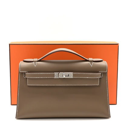 Hermes Swift Kelly Pochette Clutch Etoupe 10 of 10