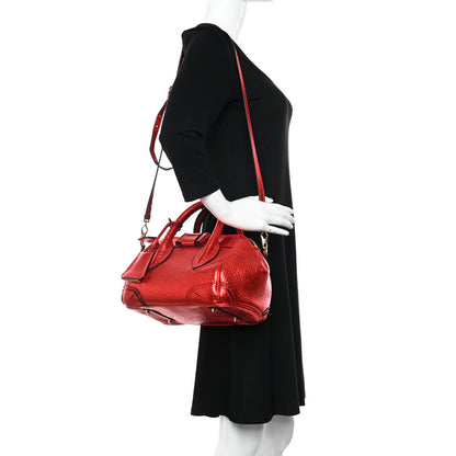 Burberry Metallic Calfskin Small Blaze Satchel Red 2 of 14