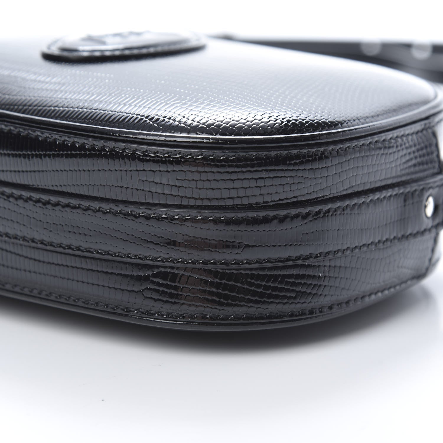 Saint Laurent Calfskin Lizard Embossed Le 61 Camera Bag Black 10 of 11