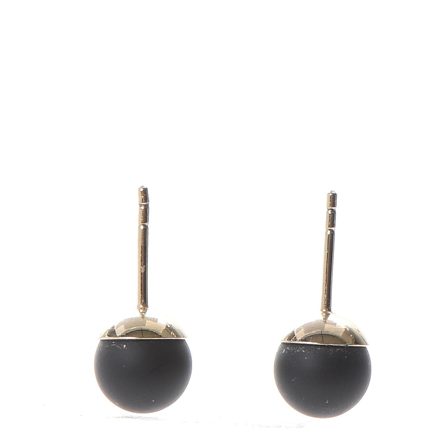 Rubber Lacquer Mise En Dior Tribal Earrings Matte Gold Black