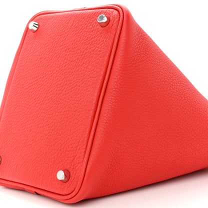Hermes Taurillon Clemence Picotin Lock 18 PM Rouge De Coeur 10 of 10
