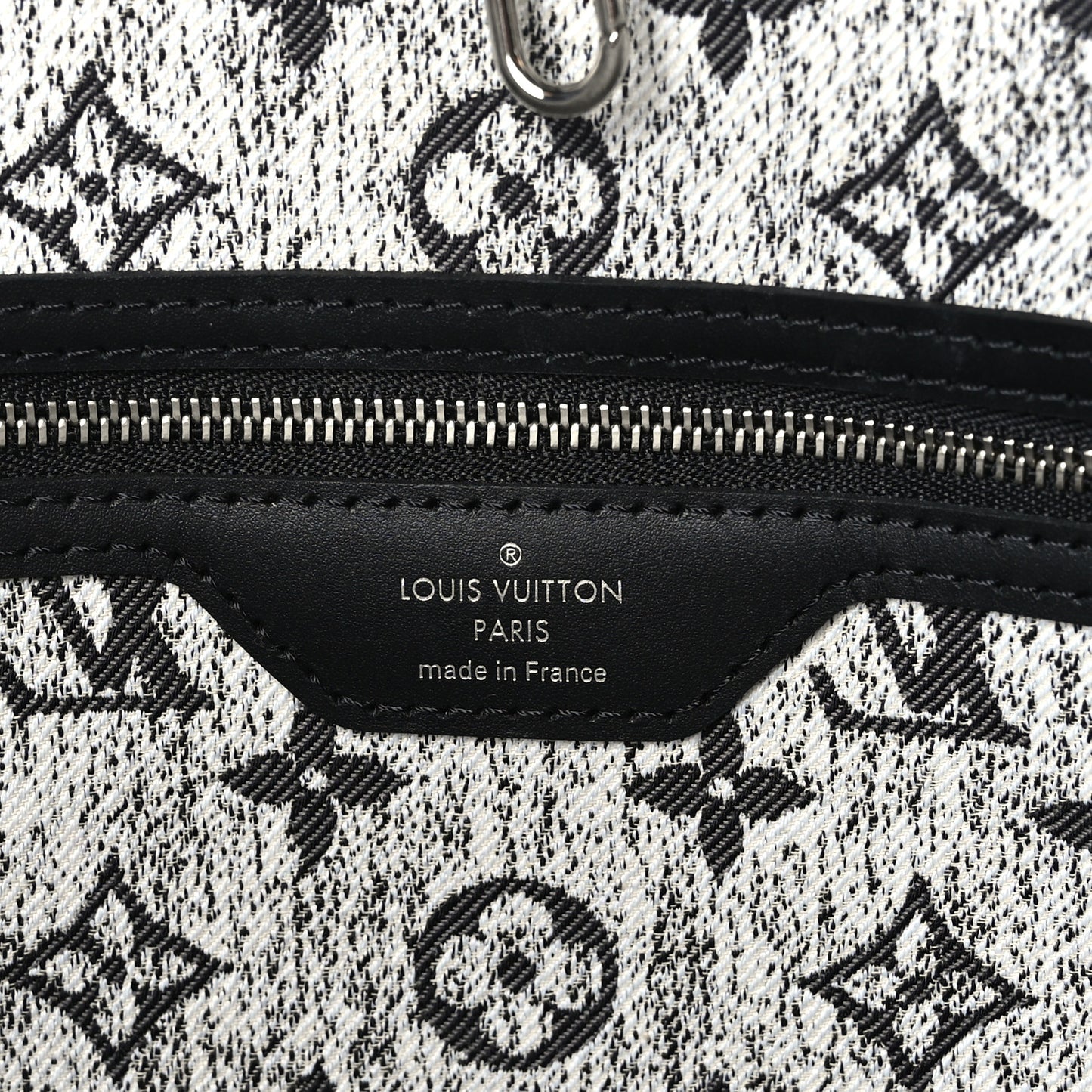 Denim Monogram Jacquard Neverfull MM Grey