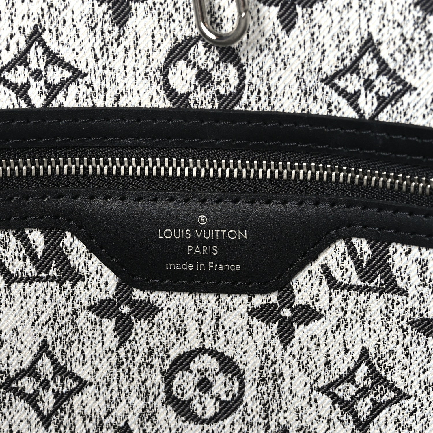 Louis Vuitton Denim Monogram Jacquard Neverfull MM Grey 7 of 9