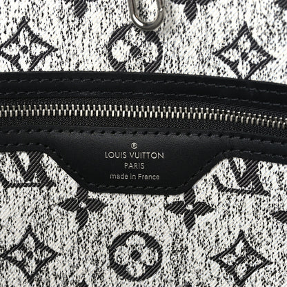 Louis Vuitton Denim Monogram Jacquard Neverfull MM Grey 7 of 9