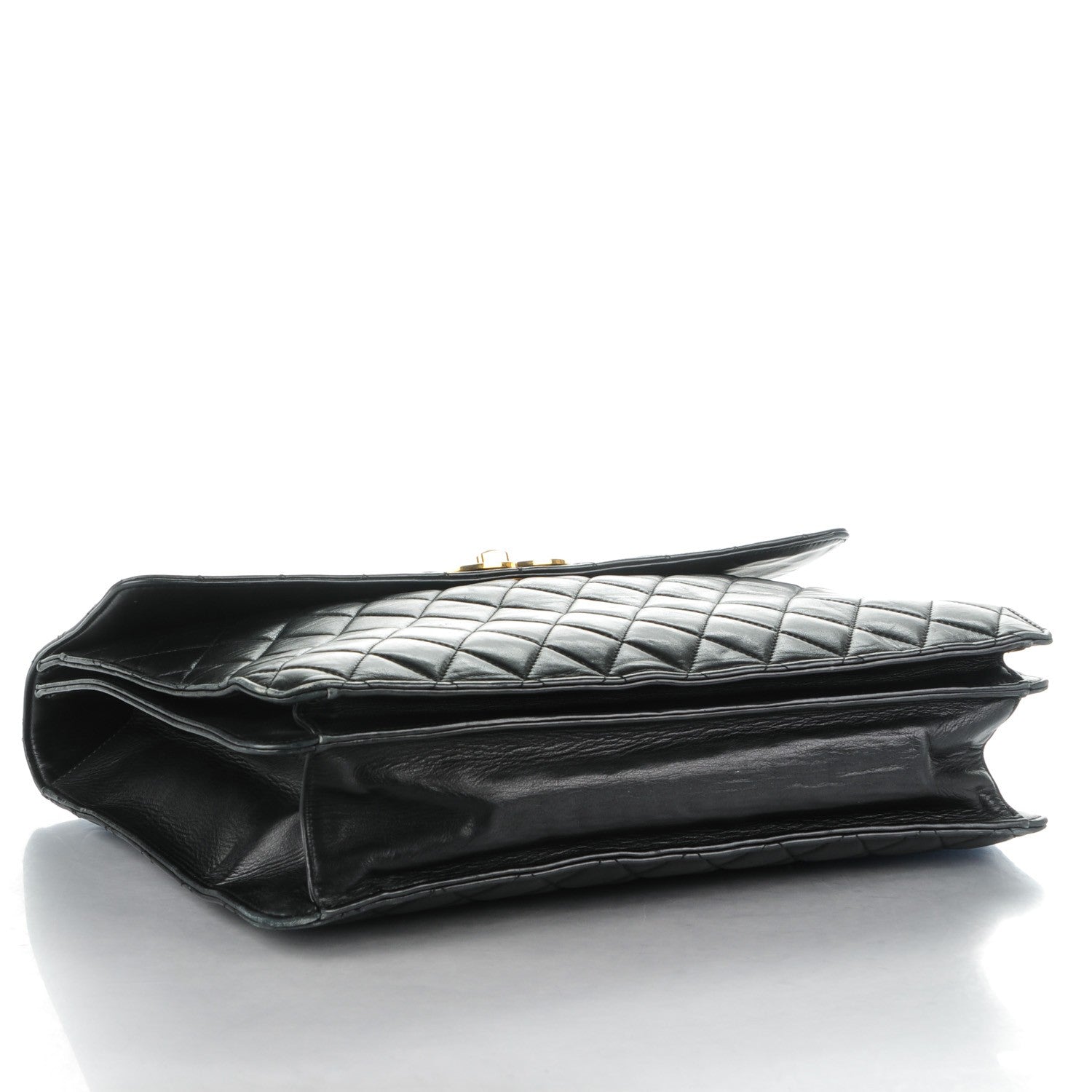 Chanel Lambskin Quilted Briefcase Laptop Bag Black 4 of 12