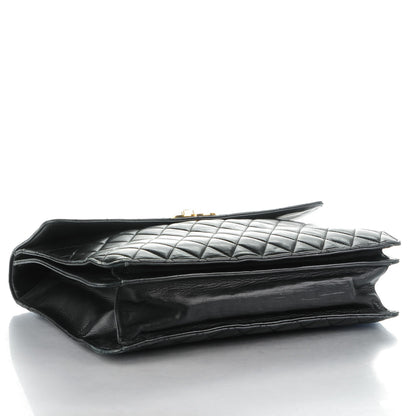 Chanel Lambskin Quilted Briefcase Laptop Bag Black 4 of 12