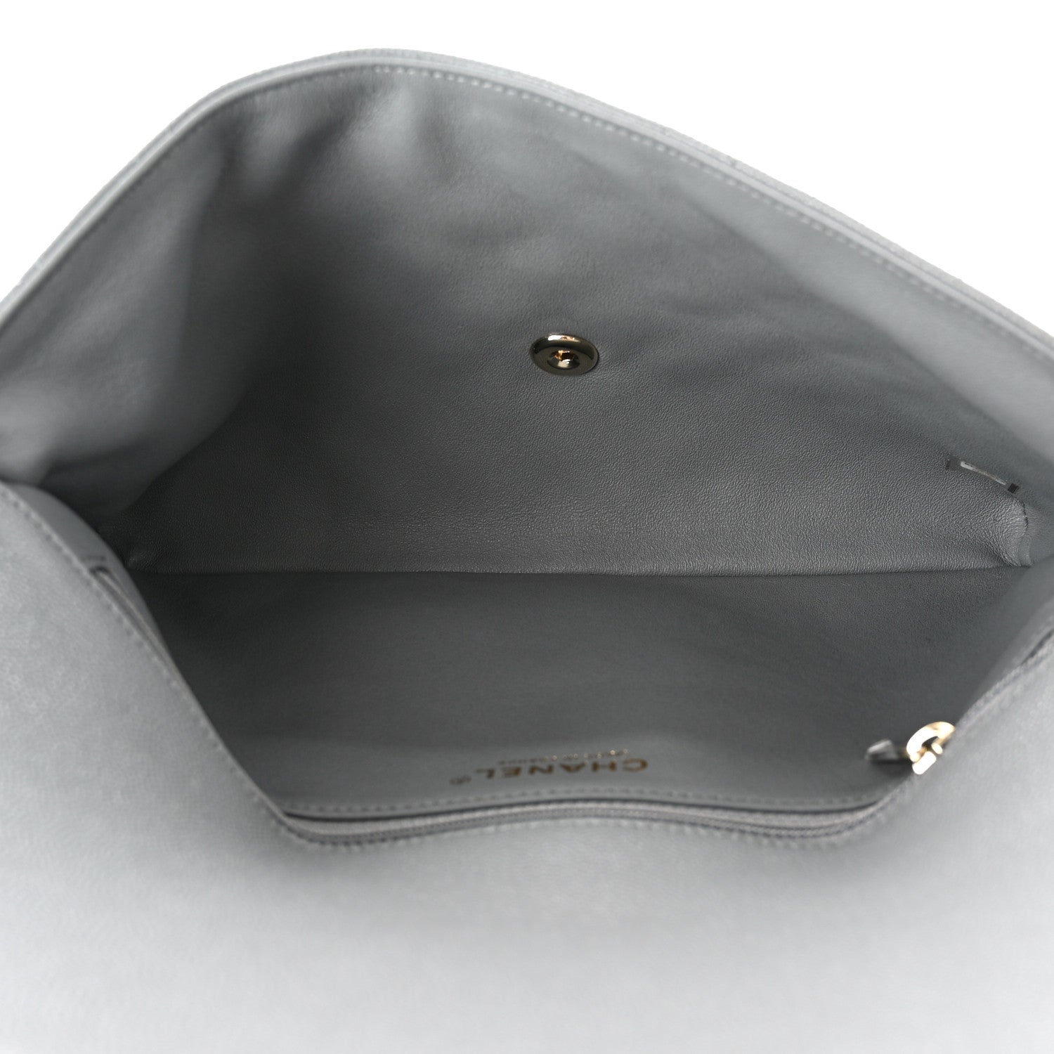Chanel Caviar Quilted Flap Clutch Grey 5 of 7