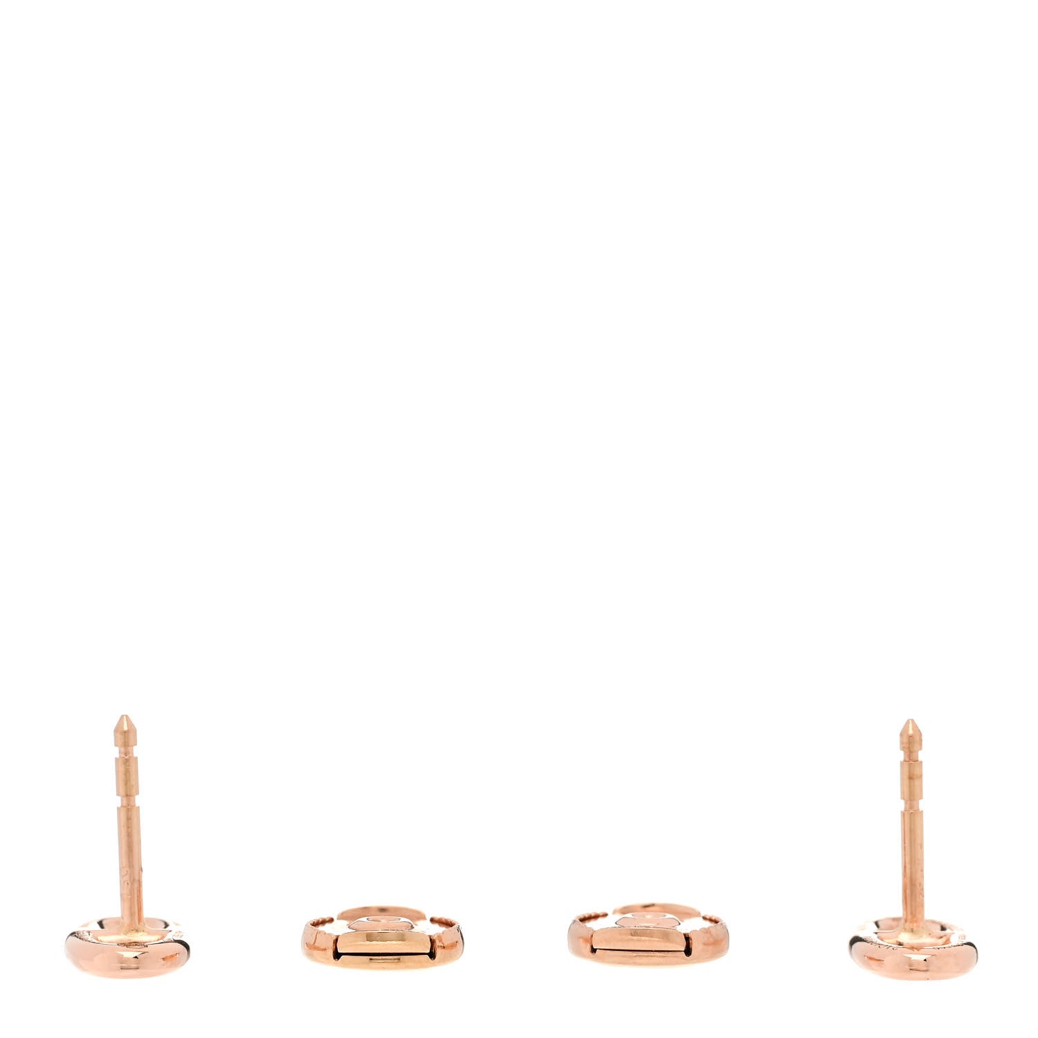 Hermes 18K Rose Gold TPM Farandole Stud Earrings 3 of 5