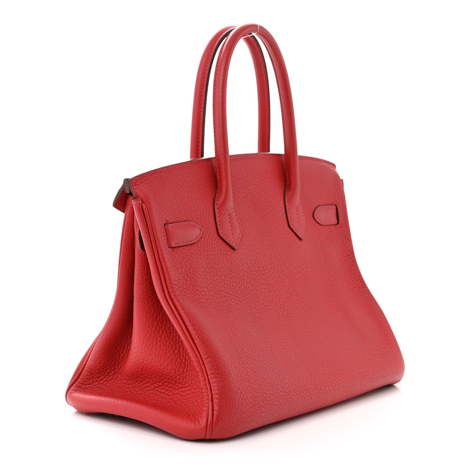 Hermes Taurillon Clemence Birkin 30 Rouge Casaque 3 of 10
