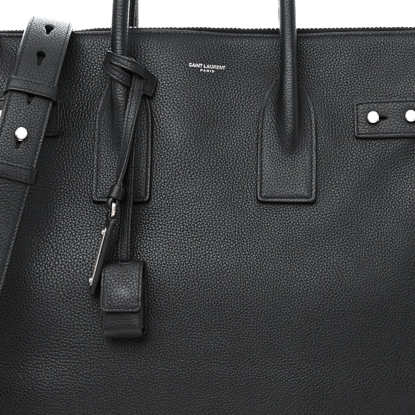Grained Calfskin Sac De Jour Souple North South Tote Black