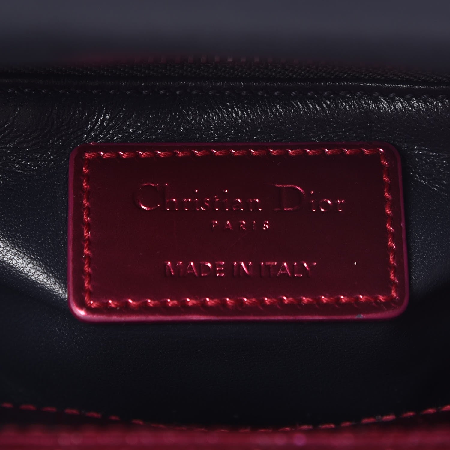 Christian Dior Metallic Patent Micro-Cannage Mini Lady Dior Fuchsia 6 of 14