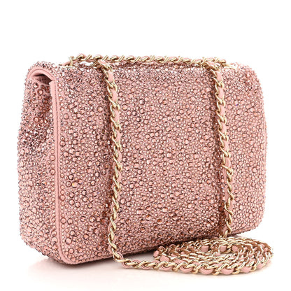Chanel Lambskin Crystal Diamante Small Flap Light Pink 3 of 11