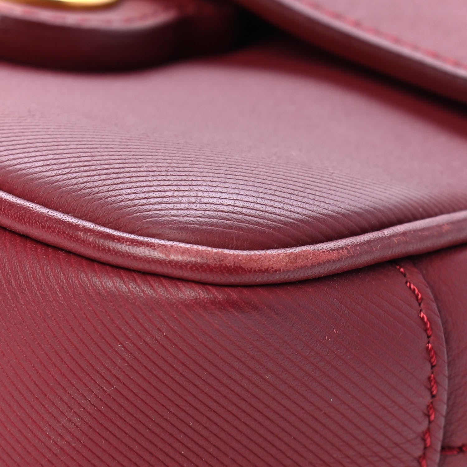 Burberry Trench Calfskin Mini DK88 Top Handle Bag Antique Red 6 of 6