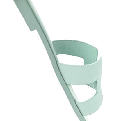 Hermes Epsom Oran Sandals 39 Vert Embrun 8 of 9