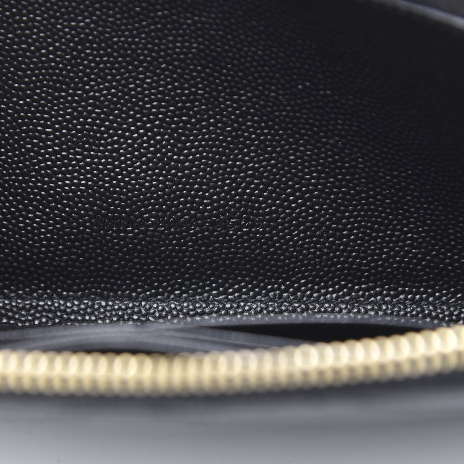 Saint Laurent Grain De Poudre Matelasse Chevron Monogram Zip Around Wallet Black 7 of 8