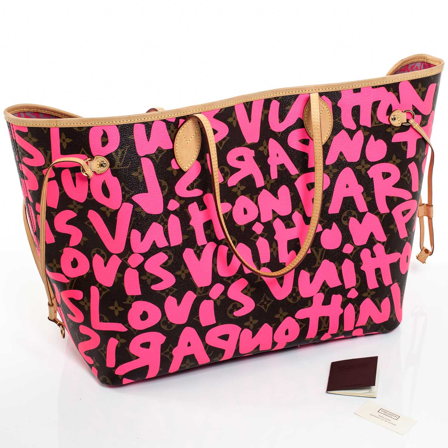 Louis Vuitton Monogram Graffiti Neverfull GM Fuchsia 35589