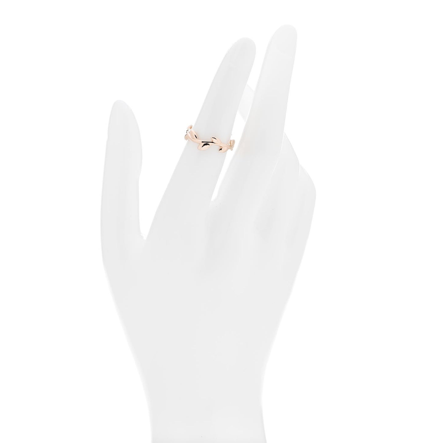18K Rose Gold Narrow Paloma Picasso Olive Leaf Band Ring 49 4.75