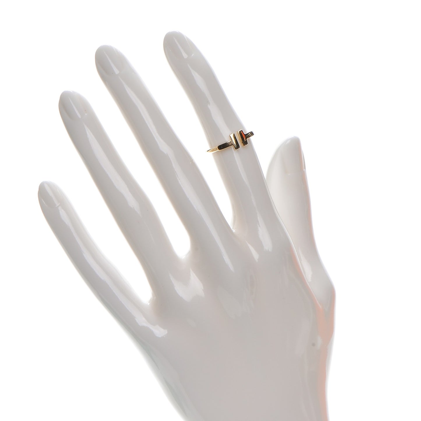 18K Yellow Gold T Wire Ring 4