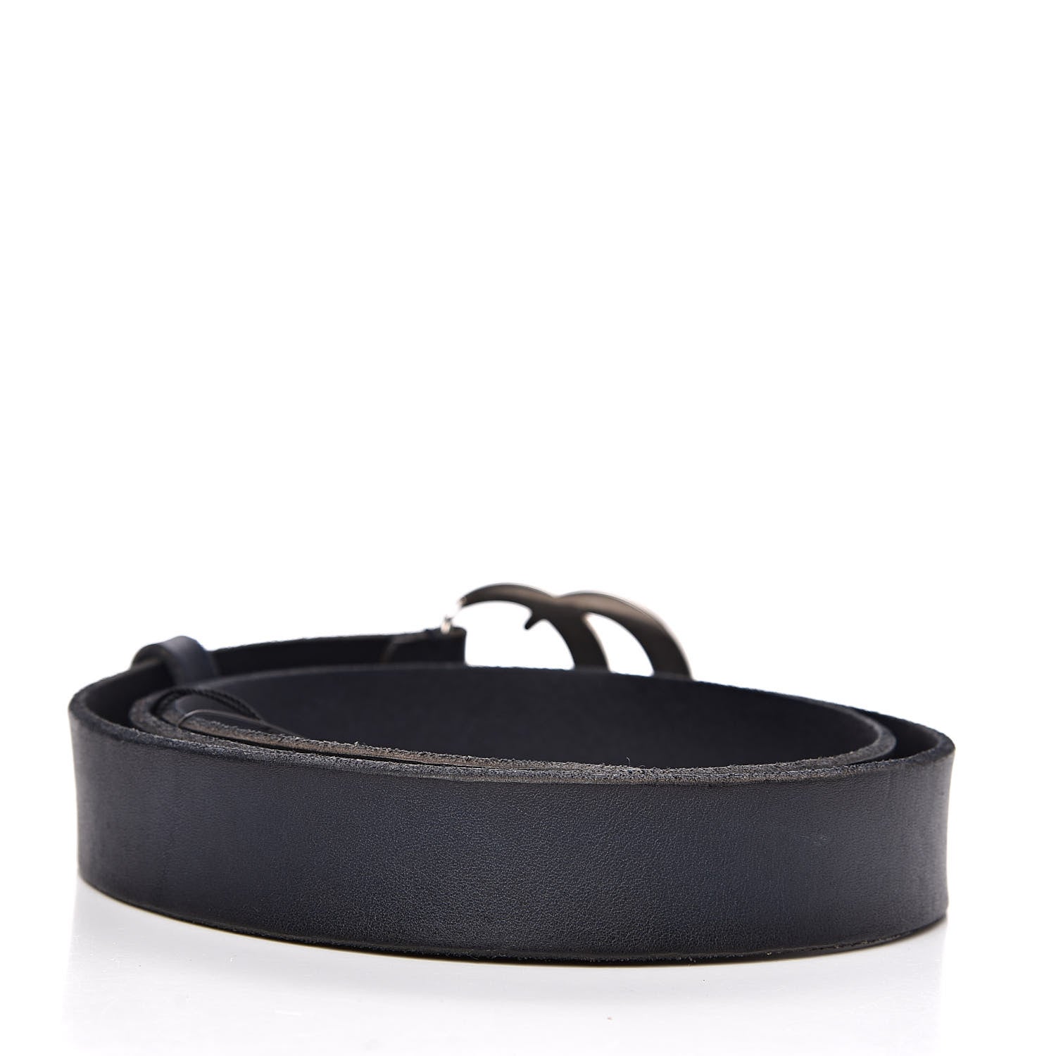 Gucci Cuoio Toscano Nickel Double G 30mm Belt 100 40 Blue 4 of 5
