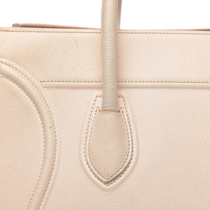 Celine Grained Calfskin Medium Phantom Luggage Cream 19 of 39