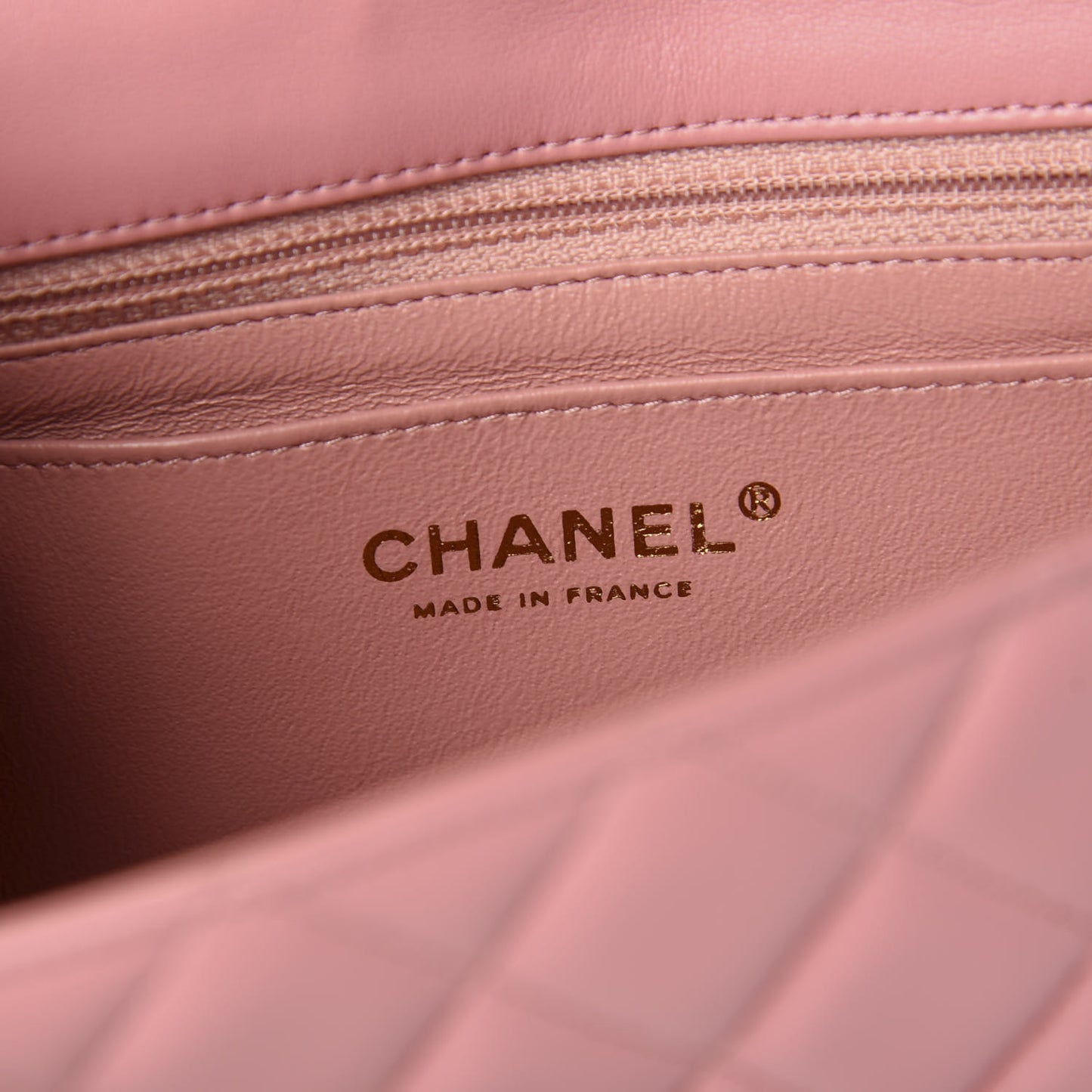 Lambskin Quilted Mini Rectangular Flap Pink