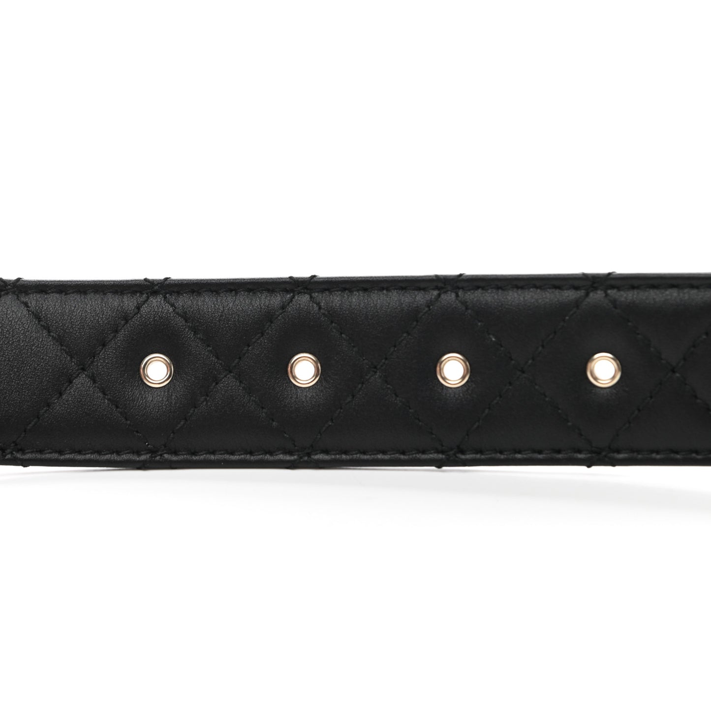 Lambskin Quilted CC Chain Belt 85 34 Black