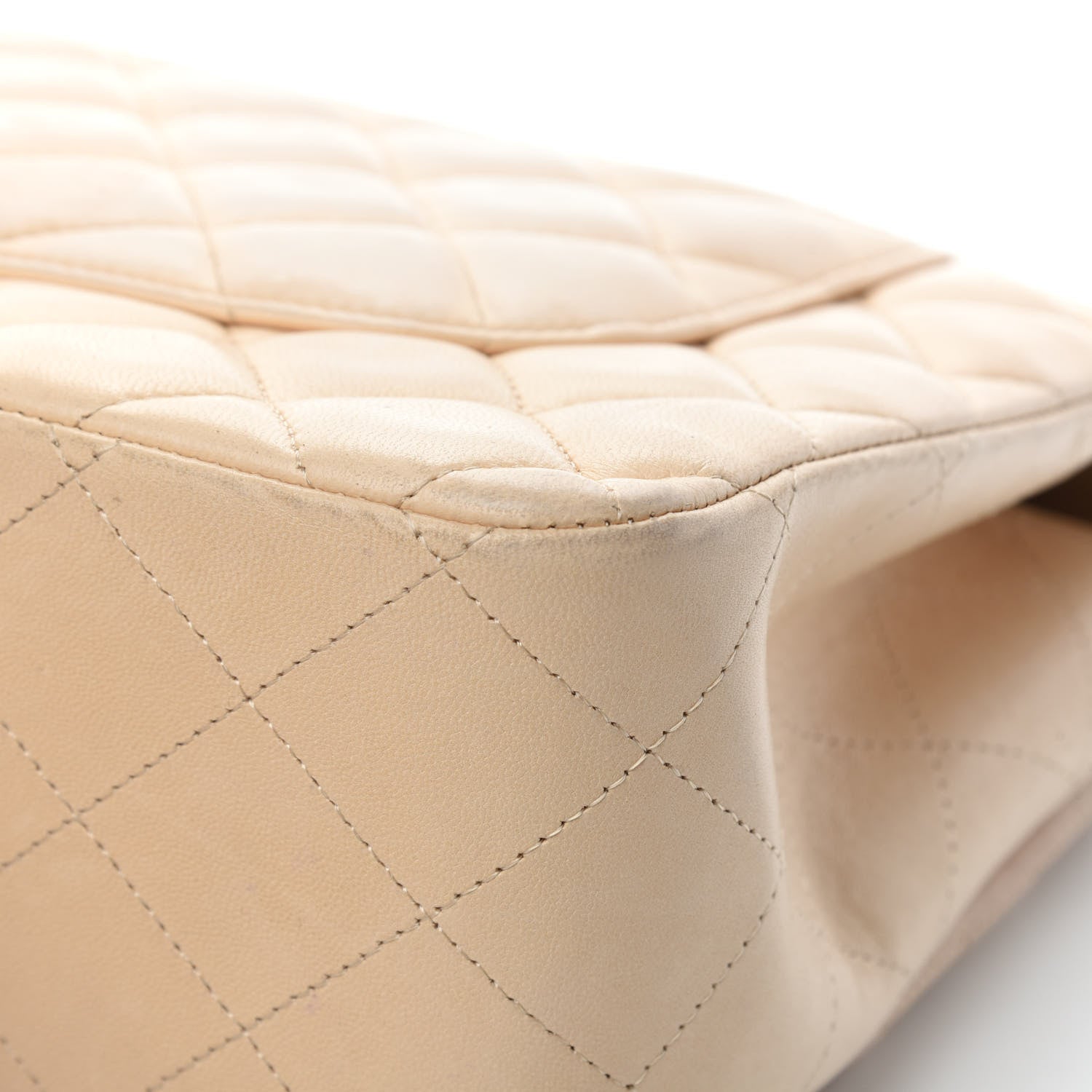 Chanel Lambskin Quilted Jumbo Double Flap Beige Clair 14 of 18
