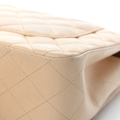 Chanel Lambskin Quilted Jumbo Double Flap Beige Clair 14 of 18