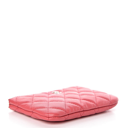 Chanel Caviar Quilted Small Cosmetic Case Dark Pink 4 of 7