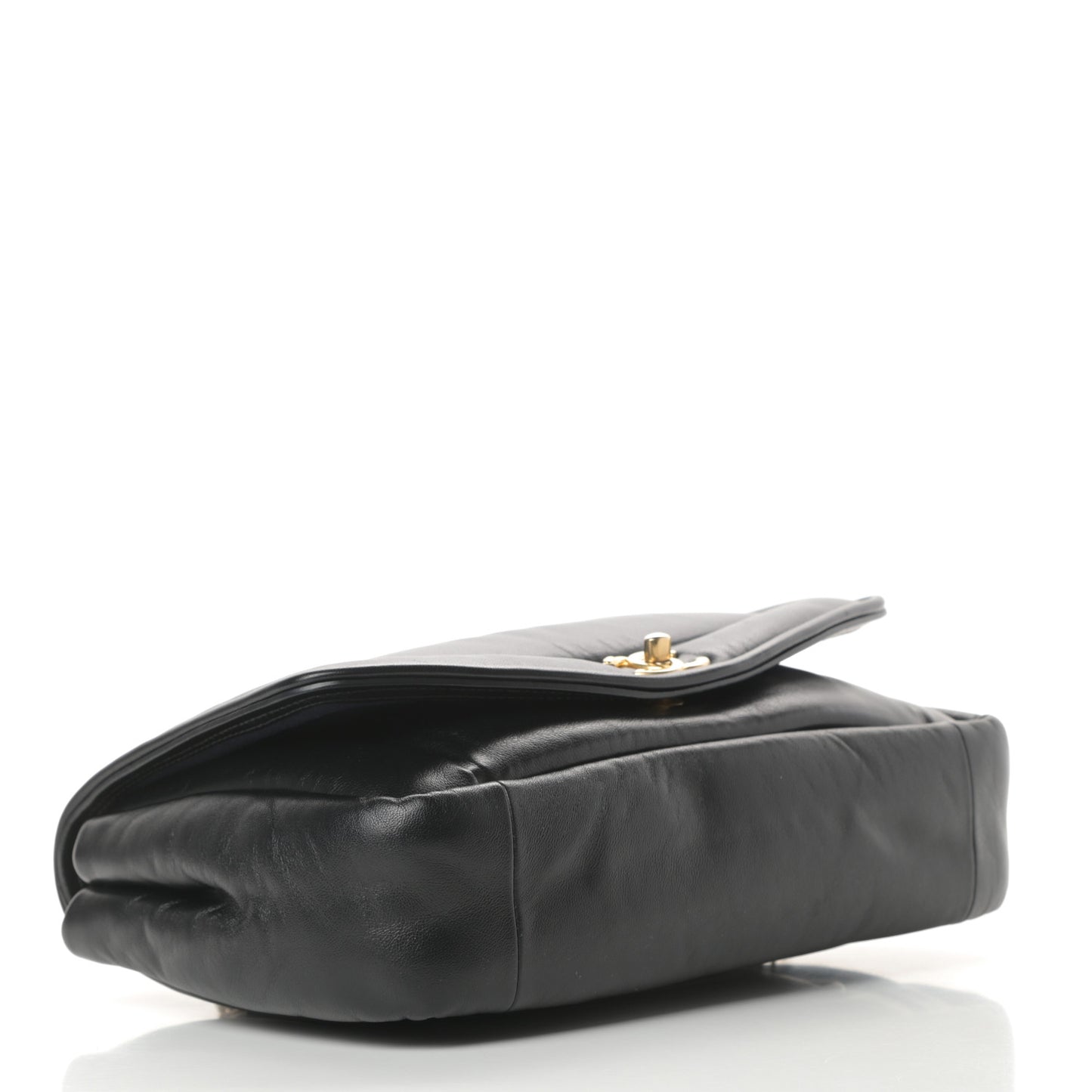 Lambskin Medium Simply Flap Black