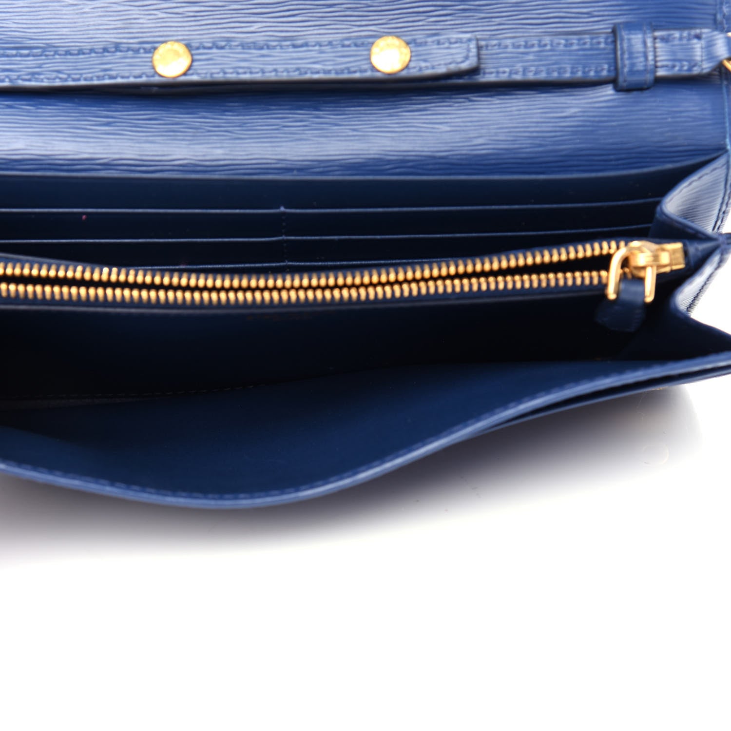 Prada Vitello Move Chain Wallet Bleuette 5 of 10