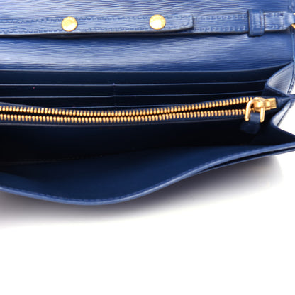 Prada Vitello Move Chain Wallet Bleuette 5 of 10