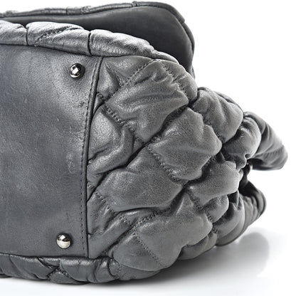 Chanel Calfskin Bubble Quilt Accordion Flap Grey 10 of 13