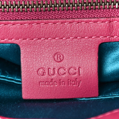 Gucci Velvet Matelasse Blind for Love Embroidered Medium GG Marmont Shoulder Bag Light Raspberry Rose Multicolor 6 of 10