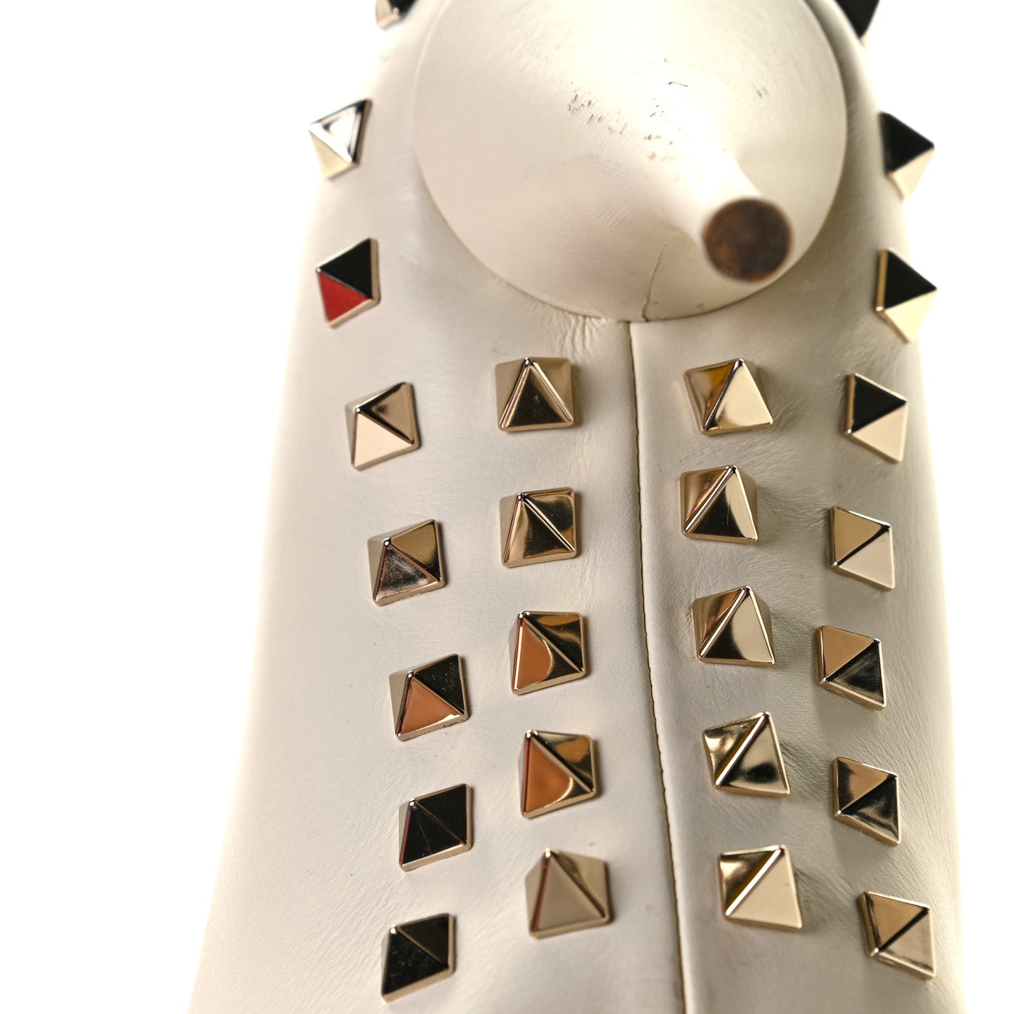 Nappa Rockstud Jaw Stud 100mm Pumps 37.5 Ivory