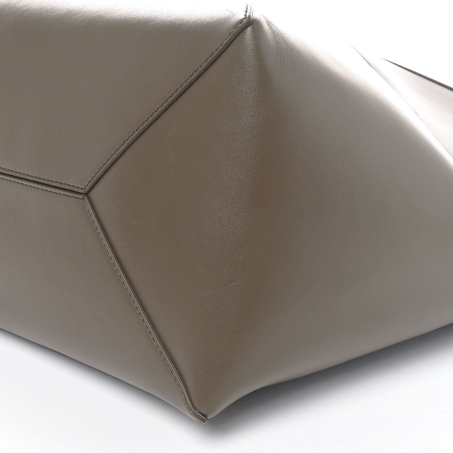Shiny Calfskin Medium Puzzle Fold Tote Umber