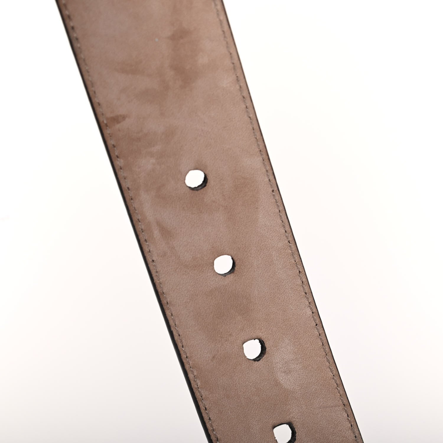 Gucci Monogram Dollar Calfskin 40mm Belt 110 44 Beige Ebony Testa di Moro 5 of 5