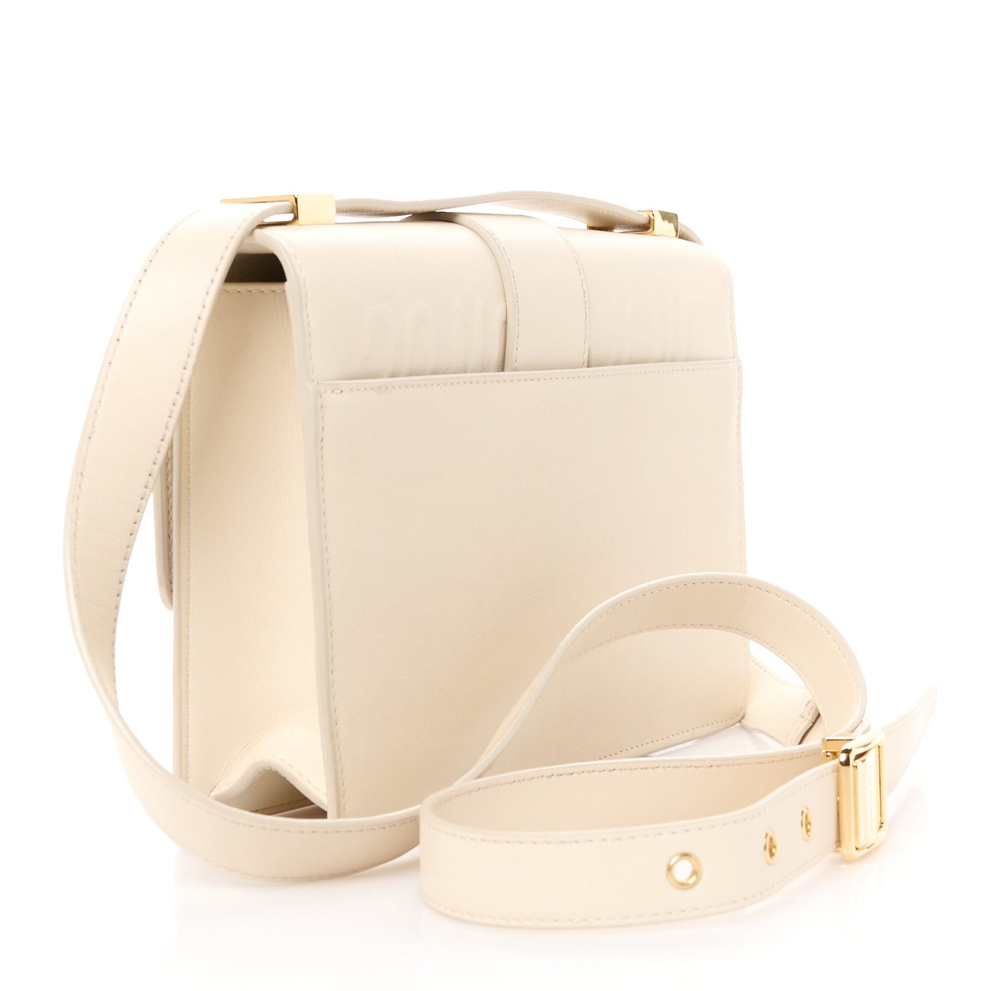 Box Calfskin Small 30 Montaigne Flap Bag Ivory