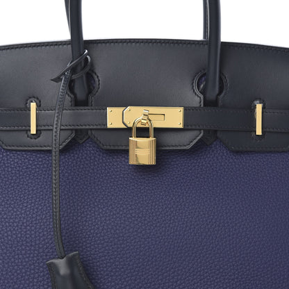 Hermes Taurillon Clemence Sombrero Birkin 30 Bleu Encre Bleu Obscur 7 of 10