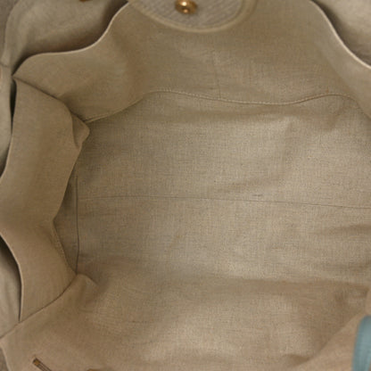 Chanel Mixed Fibers Calfskin Medium Deauville Tote Grey Light Blue 6 of 11