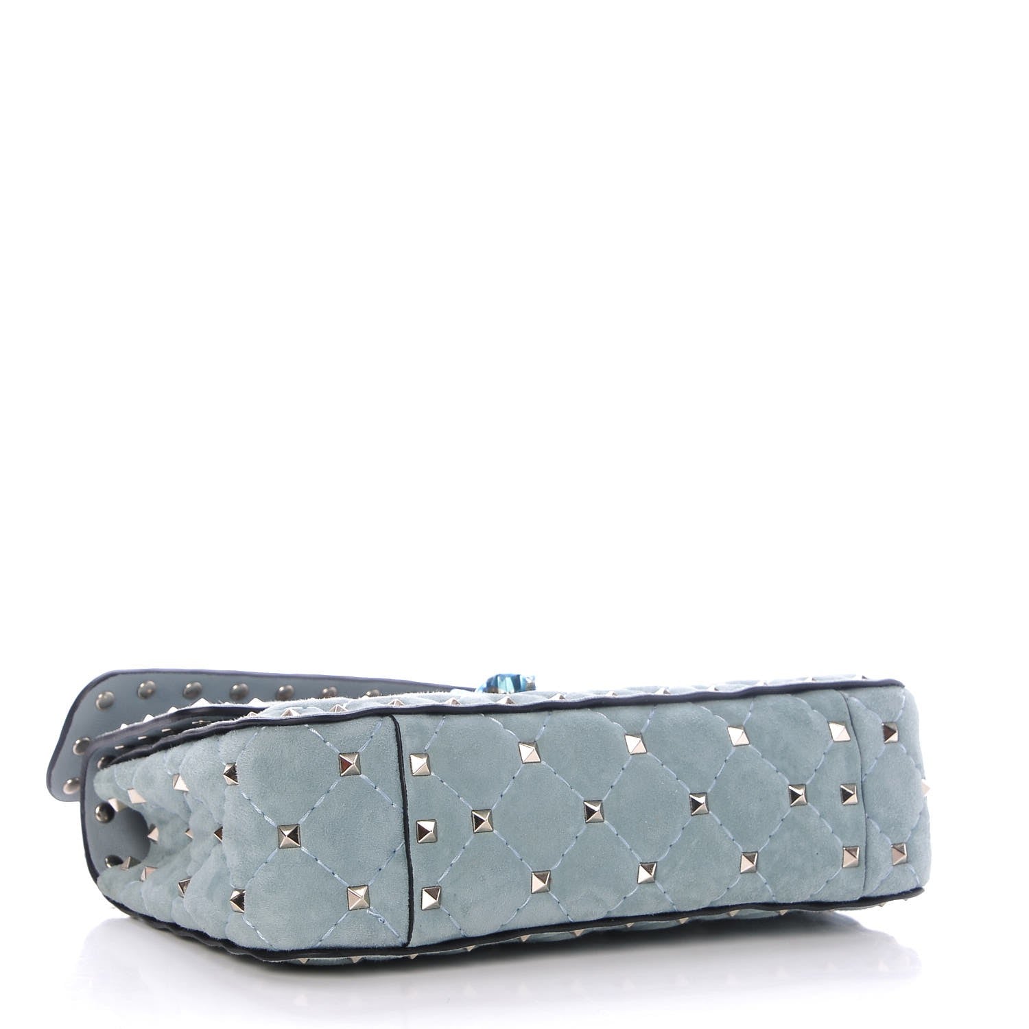 Valentino Garavani Suede Small Rockstud Spike Shoulder Bag Nube 4 of 6