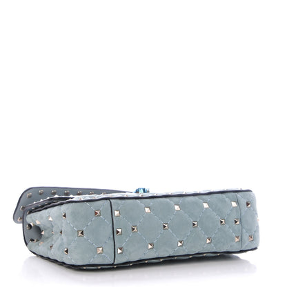 Valentino Garavani Suede Small Rockstud Spike Shoulder Bag Nube 4 of 6