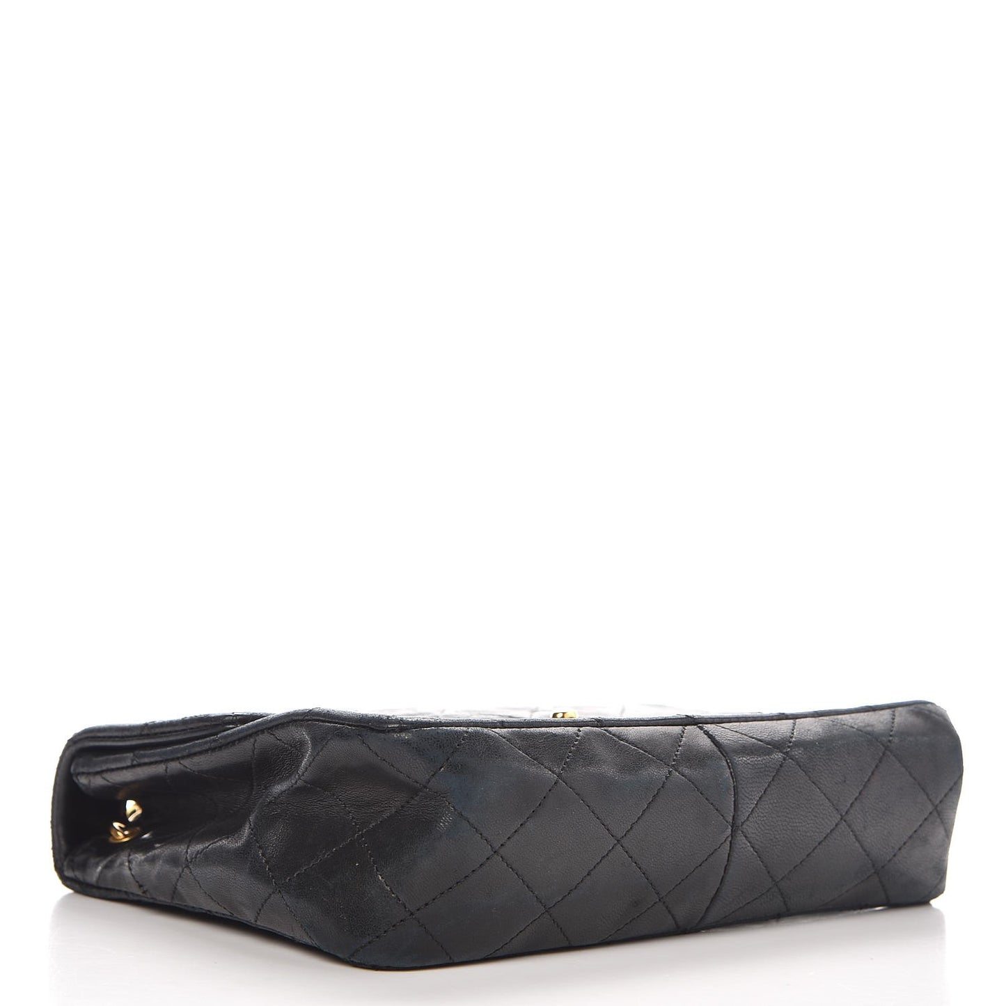 Lambskin Quilted Mini Square Flap Bag Navy