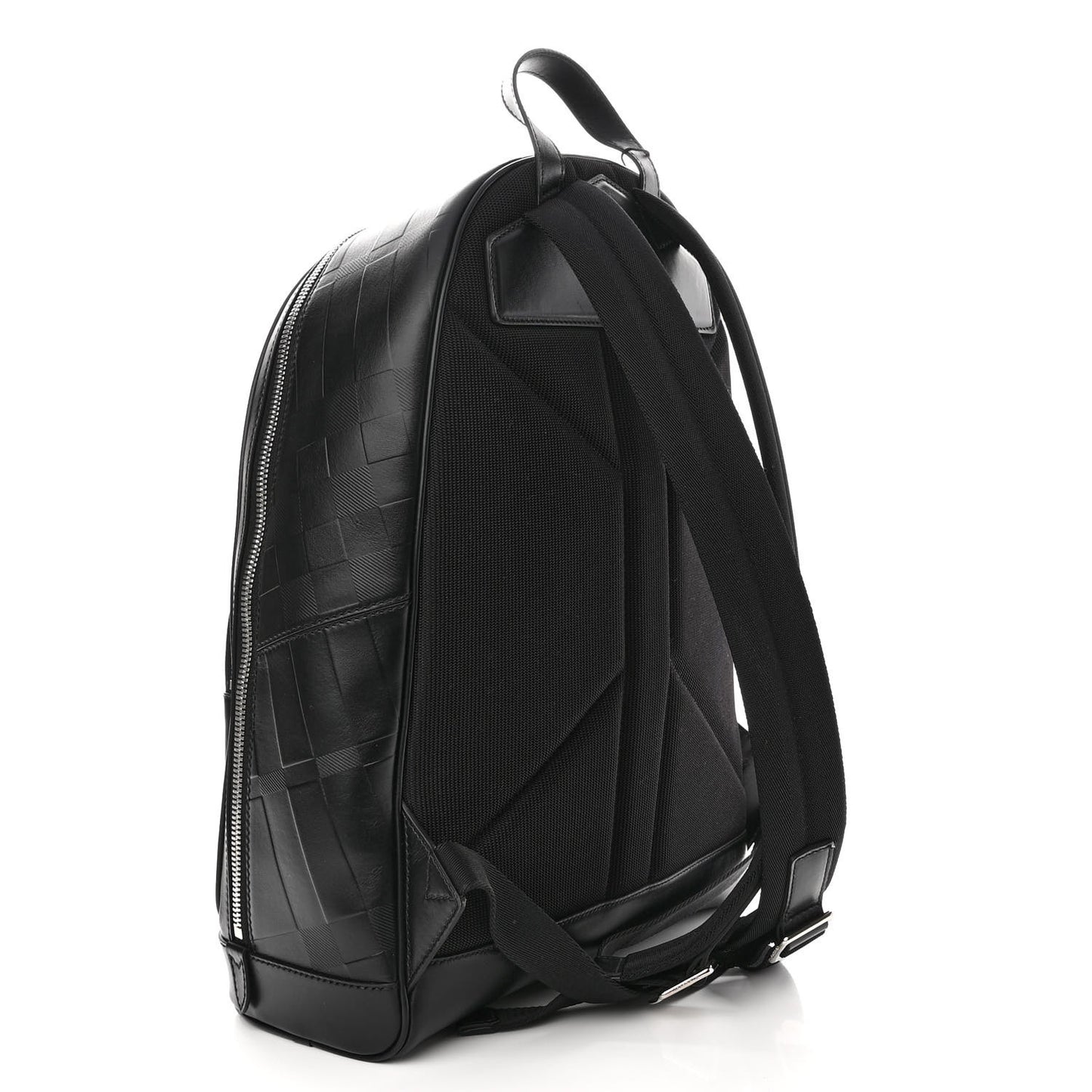 Embossed London Check Logo Rocco Backpack Charcoal
